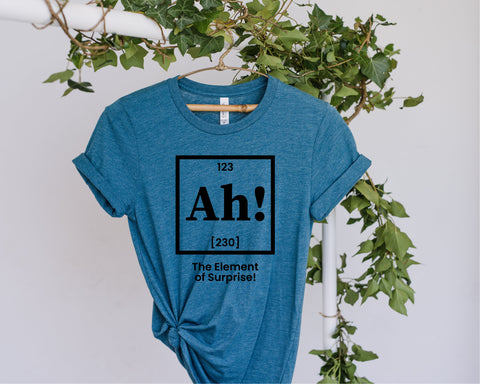Ah Element of Surprise SVG, Periodic Table SVG, Funny Chemistry SVG, Ah Element Svg, Nerdy Svg, Cricut Silhouette Svg, Instant Download SVG Fauz 