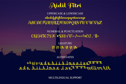 Aidil Fitri Font love script 