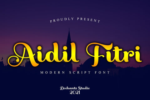 Aidil Fitri Font love script 