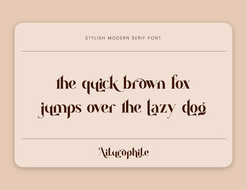 Ailurophile Font Serif Font inferno.studio3 