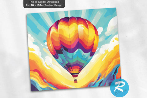 Air Balloon Rainbow 20 oz / 30 oz Skinny Tumbler Sublimation Regulrcrative 