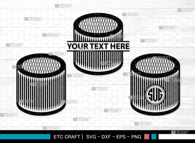 Air Filter Monogram, Air Filter Silhouette, Air Filter, Car Air Filter, Cabin Air Filter, AC Filter Svg, SB00057 SVG ETC Craft 