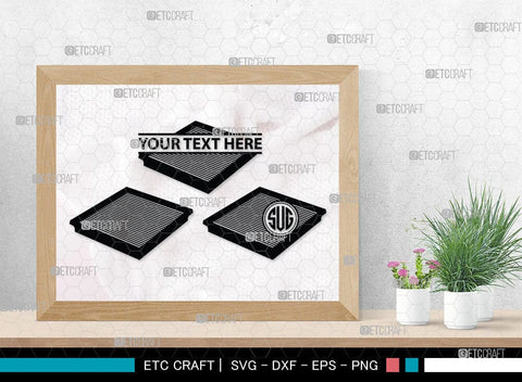 Air Filter Monogram, Air Filter Silhouette, Air Filter, Car Air Filter, Cabin Air Filter, AC Filter Svg, SB00057 SVG ETC Craft 