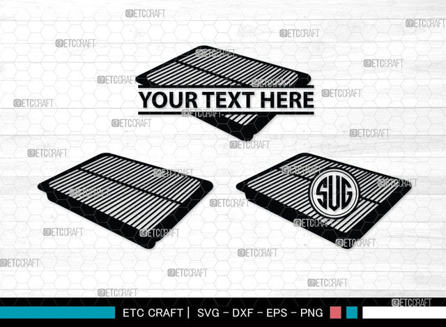 Air Filter Monogram, Air Filter Silhouette, Air Filter, Car Air Filter, Cabin Air Filter, AC Filter Svg, SB00057 SVG ETC Craft 