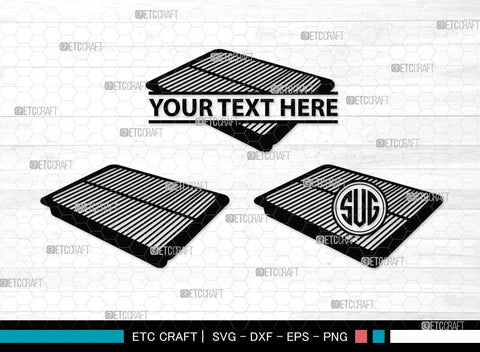 Air Filter Monogram, Air Filter Silhouette, Air Filter, Car Air Filter, Cabin Air Filter, AC Filter Svg, SB00057 SVG ETC Craft 