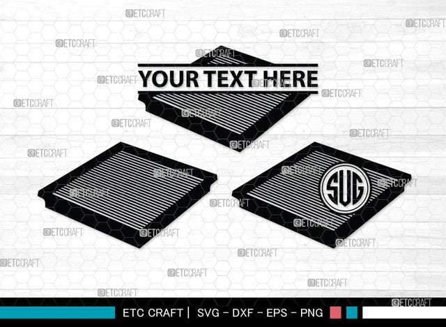Air Filter Monogram, Air Filter Silhouette, Air Filter, Car Air Filter, Cabin Air Filter, AC Filter Svg, SB00057 SVG ETC Craft 