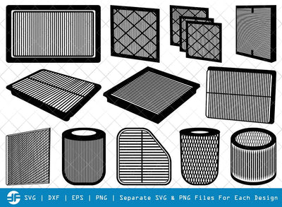 Air Filter SVG Cut Files | Ac Filter | Silhouette Bundle | AC Filter Svg SVG ETC Craft 