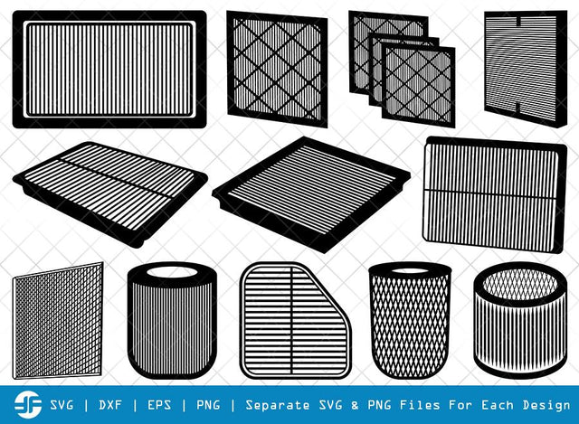 Air Filter SVG Cut Files | Ac Filter | Silhouette Bundle | AC Filter Svg SVG ETC Craft 