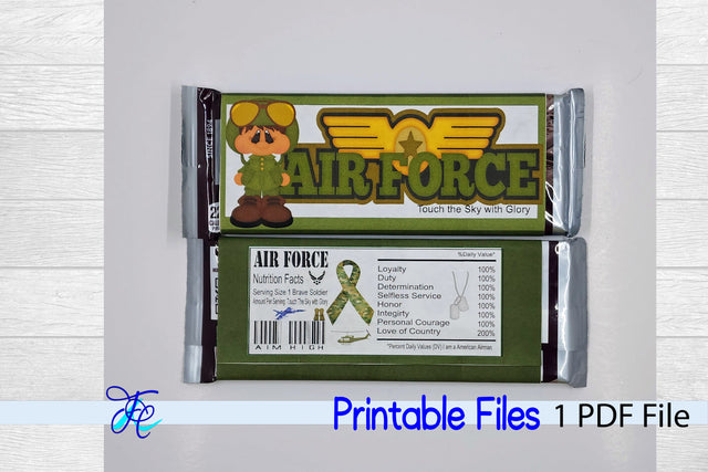 Air Force Boy Candy Bar Wrapper SVG Family Creations 