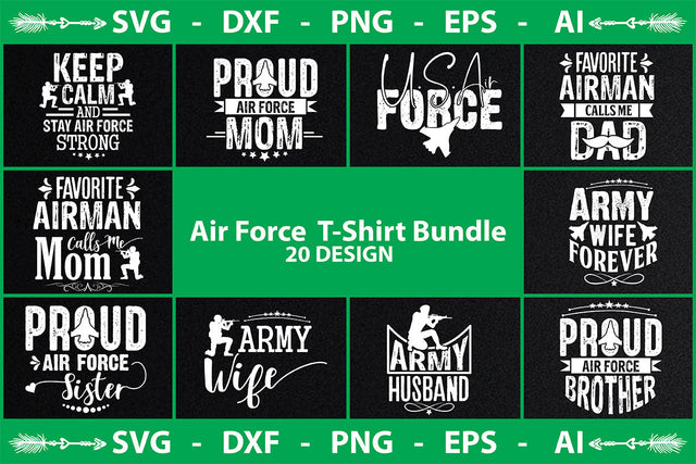 Air Force T-Shirt Bundle SVG shah alam 
