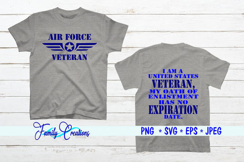 Air Force Veteran SVG Family Creations 