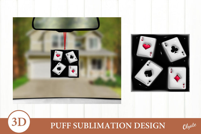 Air freshener Sublimation. 3D Puff Playing Cards Sublimation Sublimation Olga Terlyanskaya 