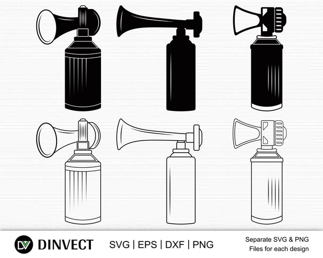 Air Horn SVG, Air Horn Vector, Air Horn Clipart, Air Horn Air Horn Silhouette, Files for Cricut, Horn SVG, Air Horn Dxf, Air Horn Png, Eps, Vector SVG Dinvect 