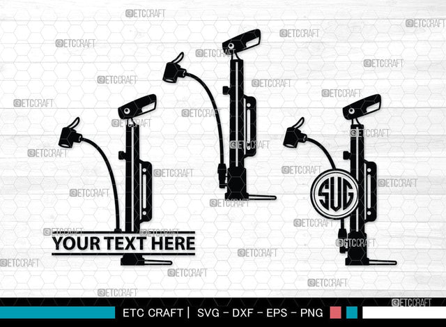 Air Pump Silhouette Svg, Air Pump SVG, Wheel Svg, Bicycle Svg, SB00058 SVG ETC Craft 