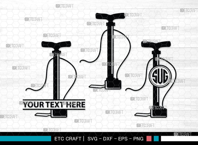 Air Pump Silhouette Svg, Air Pump SVG, Wheel Svg, Bicycle Svg, SB00058 SVG ETC Craft 