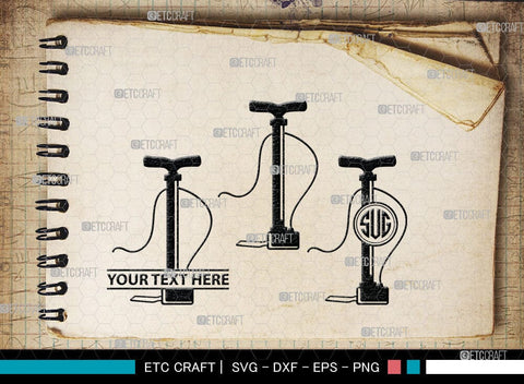 Air Pump Silhouette Svg, Air Pump SVG, Wheel Svg, Bicycle Svg, SB00058 SVG ETC Craft 