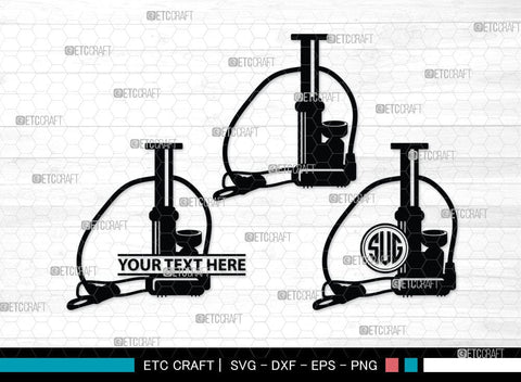 Air Pump Silhouette Svg, Air Pump SVG, Wheel Svg, Bicycle Svg, SB00058 SVG ETC Craft 