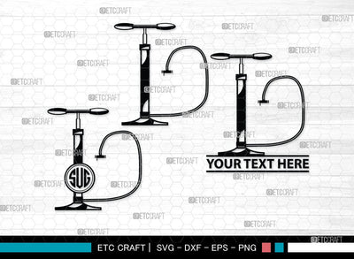Air Pump Silhouette Svg, Air Pump SVG, Wheel Svg, Bicycle Svg, SB00058 SVG ETC Craft 