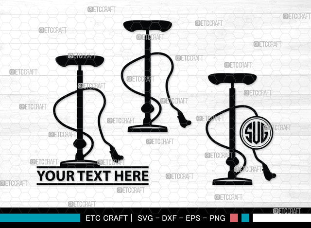 Air Pump Silhouette Svg, Air Pump SVG, Wheel Svg, Bicycle Svg, SB00058 SVG ETC Craft 