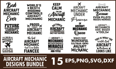 Aircraft Mechanic SVG Designs Bundle SVG PatternFeed8 