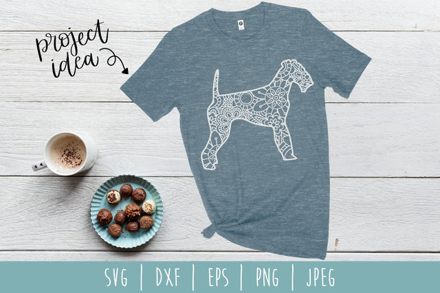 Airedale Terrier Mandala Zentangle SVG SavoringSurprises 