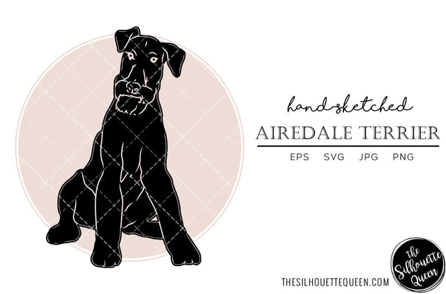 Airedale Terrier Sketch SVG Loveleen Kaur 