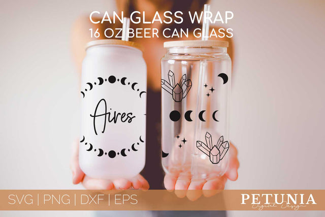 Aires Zodiac Can Glass Wrap SVG | Beer Can Glass Wrap SVG SVG Petunia Digital Design 