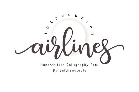 Airlines Font Sulthan studio 