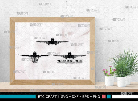 Airplane Monogram, Airplane Silhouette, Airplane SVG, Plane Svg, Air Transportation Svg, SB00035 SVG ETC Craft 