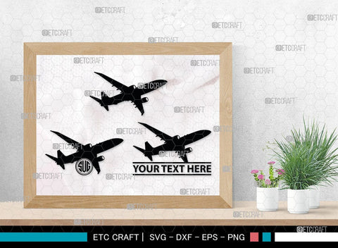 Airplane Monogram, Airplane Silhouette, Airplane SVG, Plane Svg, Air Transportation Svg, SB00035 SVG ETC Craft 