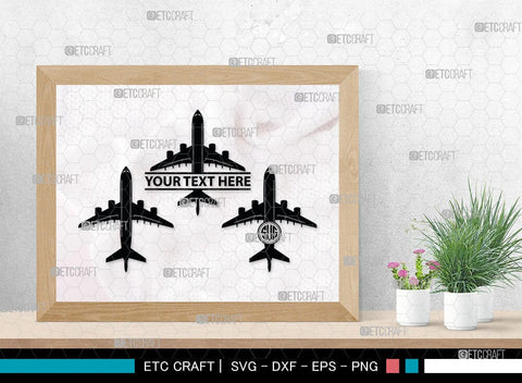 Airplane Monogram, Airplane Silhouette, Airplane SVG, Plane Svg, Air Transportation Svg, SB00035 SVG ETC Craft 