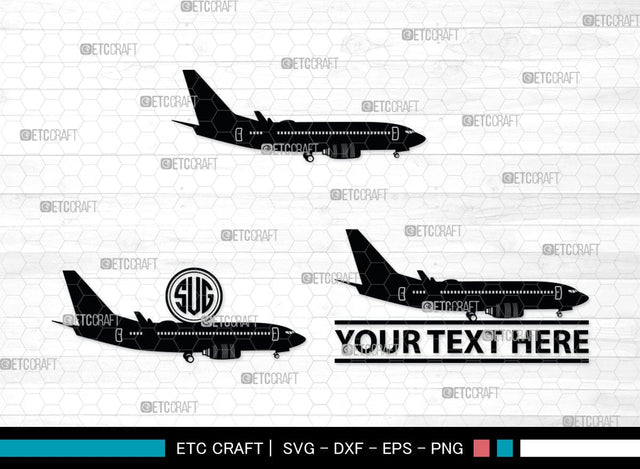 Airplane Monogram, Airplane Silhouette, Airplane SVG, Plane Svg, Air Transportation Svg, SB00035 SVG ETC Craft 