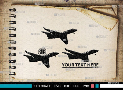 Airplane Monogram, Airplane Silhouette, Airplane SVG, Plane Svg, Air Transportation Svg, SB00035 SVG ETC Craft 