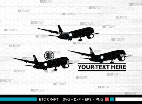 Airplane Monogram, Airplane Silhouette, Airplane SVG, Plane Svg, Air Transportation Svg, SB00035 SVG ETC Craft 