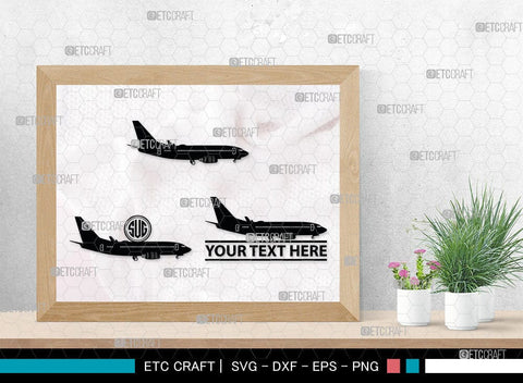 Airplane Monogram, Airplane Silhouette, Airplane SVG, Plane Svg, Air Transportation Svg, SB00035 SVG ETC Craft 