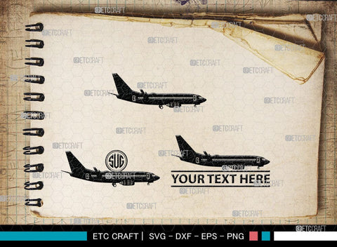 Airplane Monogram, Airplane Silhouette, Airplane SVG, Plane Svg, Air Transportation Svg, SB00035 SVG ETC Craft 