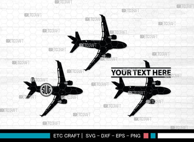 Airplane Monogram, Airplane Silhouette, Airplane SVG, Plane Svg, Air Transportation Svg, SB00035 SVG ETC Craft 