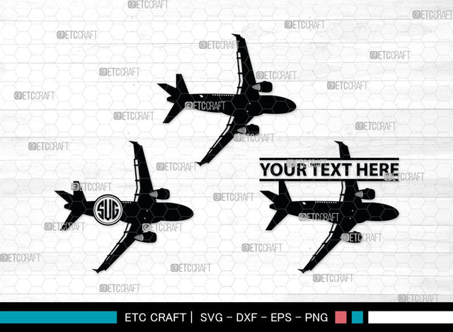 Airplane Monogram, Airplane Silhouette, Airplane SVG, Plane Svg, Air Transportation Svg, SB00035 SVG ETC Craft 