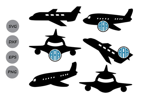 Airplane Monogram| plane Svg Cut Files SVG CosmosFineArt 