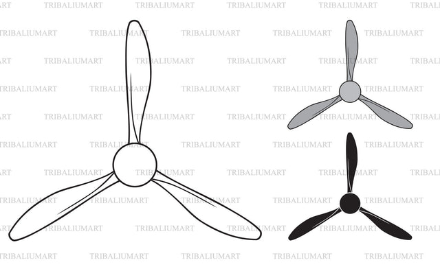 Airplane propeller SVG TribaliumArtSF 