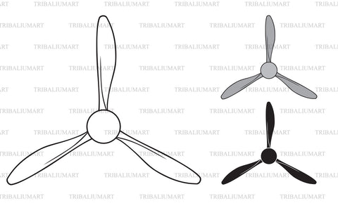 Airplane propeller SVG TribaliumArtSF 