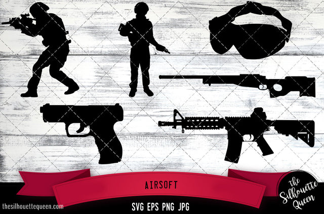 Airsoft Silhouette Vector SVG SVG Loveleen Kaur 