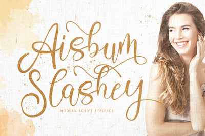 Aisbum Slashey - Modern Script Font Font StringLabs 