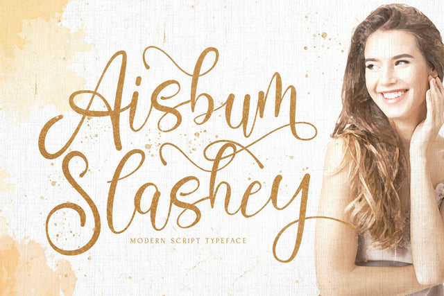 Aisbum Slashey - Modern Script Font Font StringLabs 
