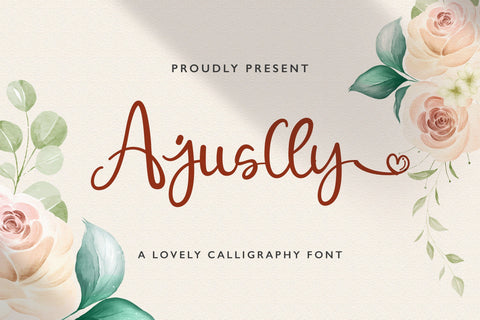 Ajuslly - Modern Calligraphy Font Font StringLabs 