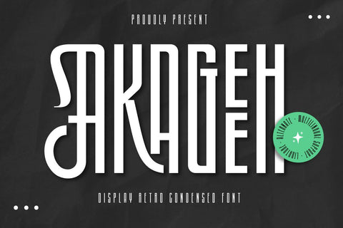 AKAGEEH | Retro Condensed Font Font twinletter 