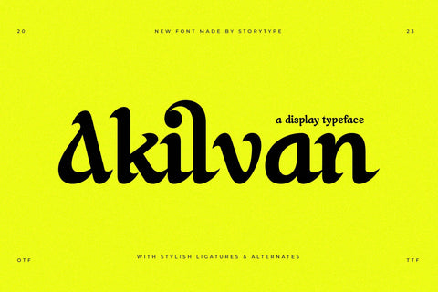 Akilvan Typeface Font Storytype Studio 