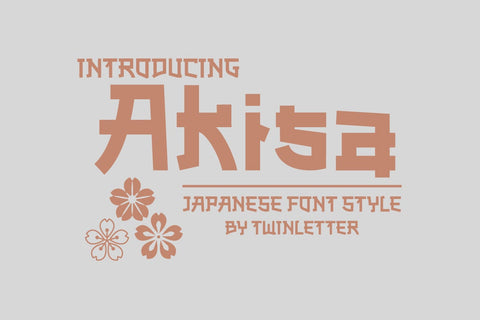 Akisa Faux Japanese Font Font twinletter 