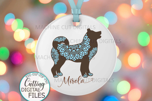 Akita Inu Layered Mandala Dog sign svg dxf cut out template SVG kartcreationii 