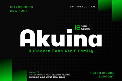 Akuina Font twinletter 
